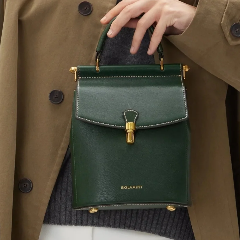 Bolvain The Françoise Backpack Deep Green Backpack/Hand Bag NWT